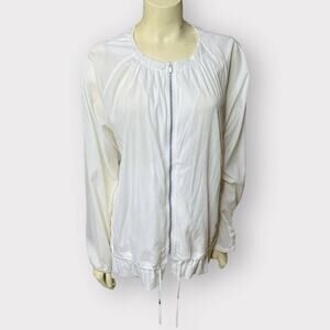 Athleta White Windbreaker Jacket